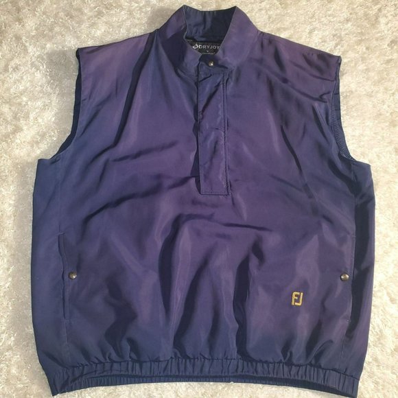 DryJoys FJ Navy Windbreaker vest Sz. L - Picture 1 of 7